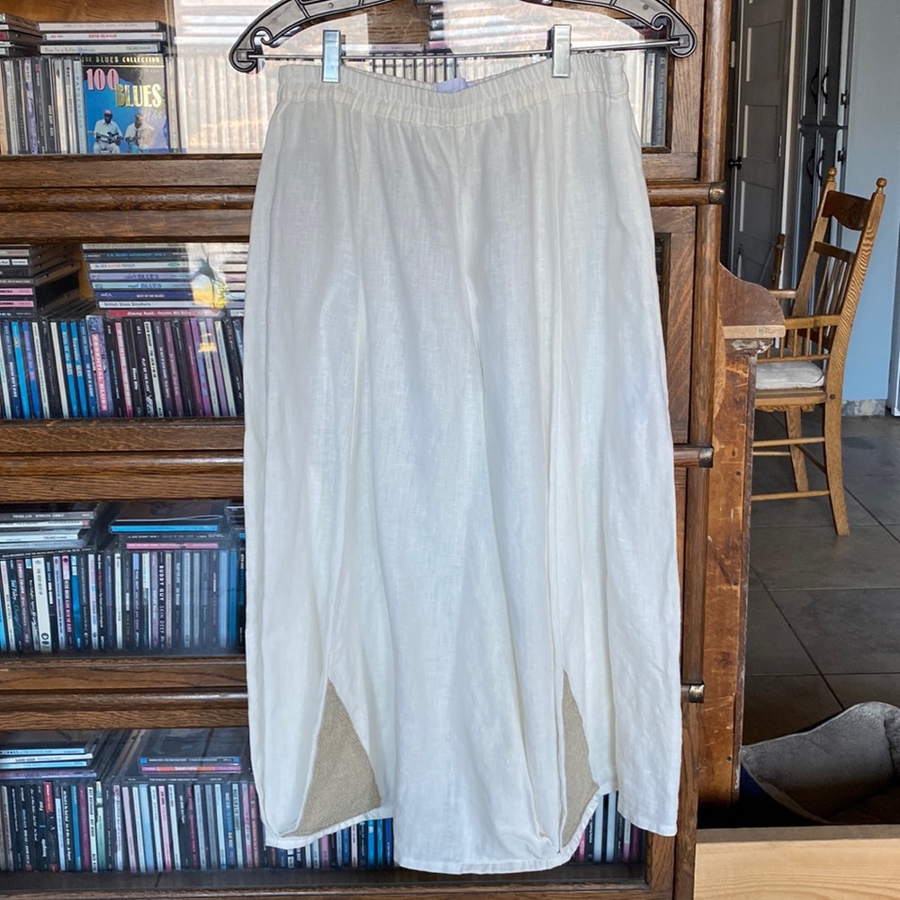 Gorgeous Cannisse Linen Skirt With Burlap Accents -Size 6/8